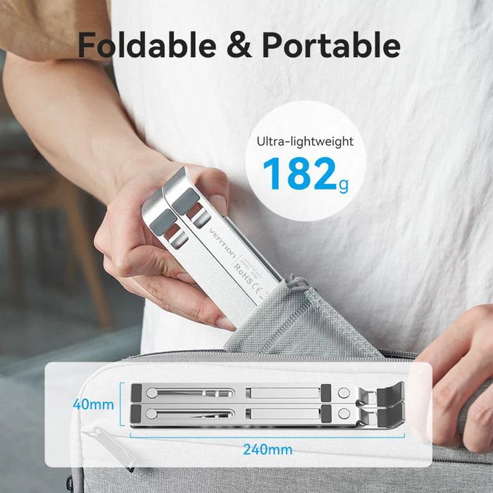 Vention Soporte KDMI0 para Portátil o Tablet hasta 17 pulgadas en Gris/Plata Vention Soporte KDMI0 para Portátil o Tablet hasta 17 pulgadas en Gris/Plata